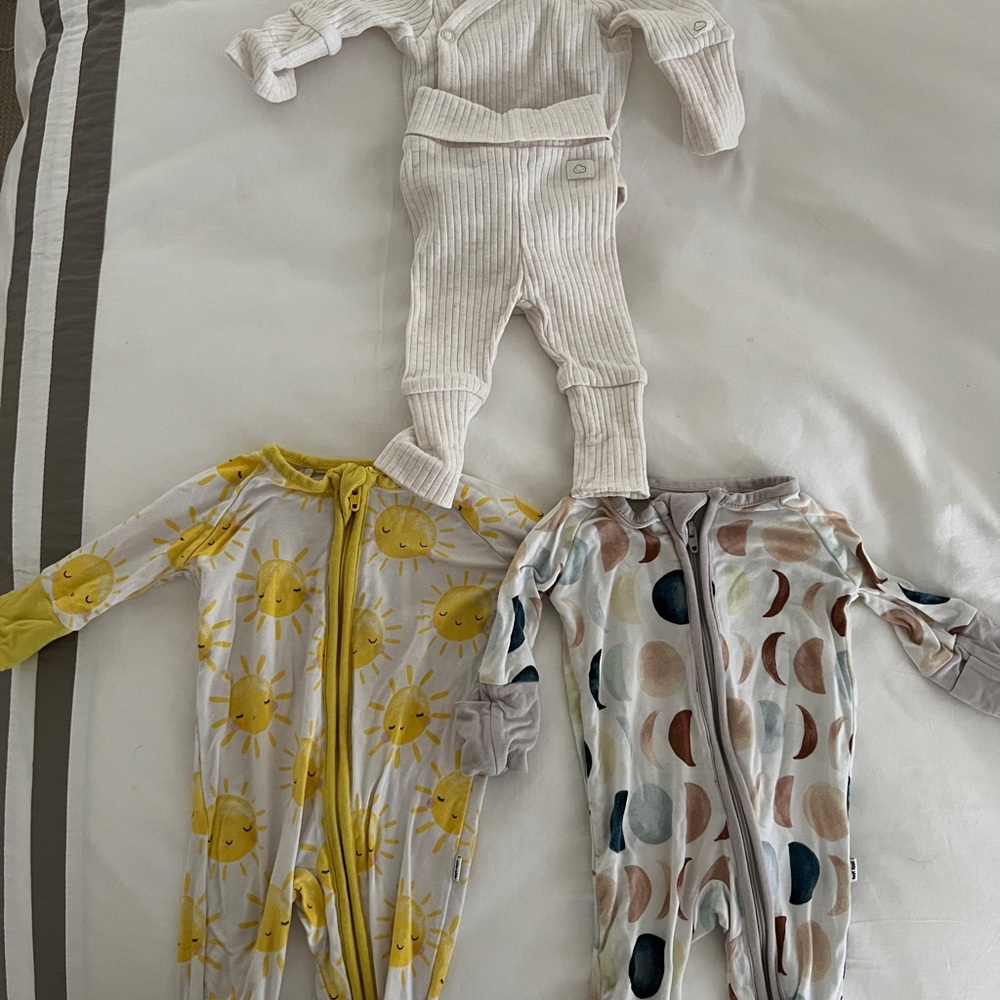 Little Sleepies Yellow and Cream Pajama Sets for Cozy Nights